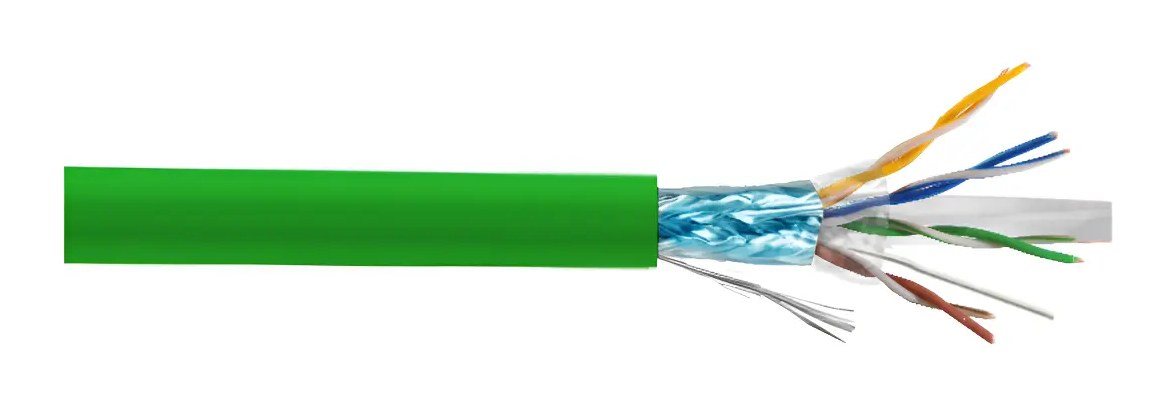 Cable Categoría 6A blindado con sus pares trenzados a la vista
